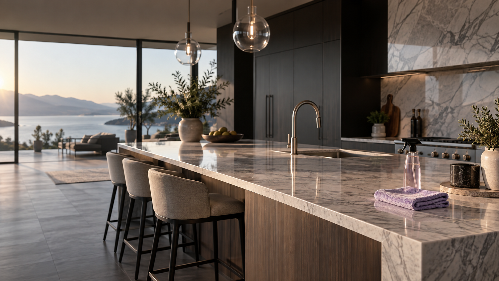 Freshly cleaned modern kitchen